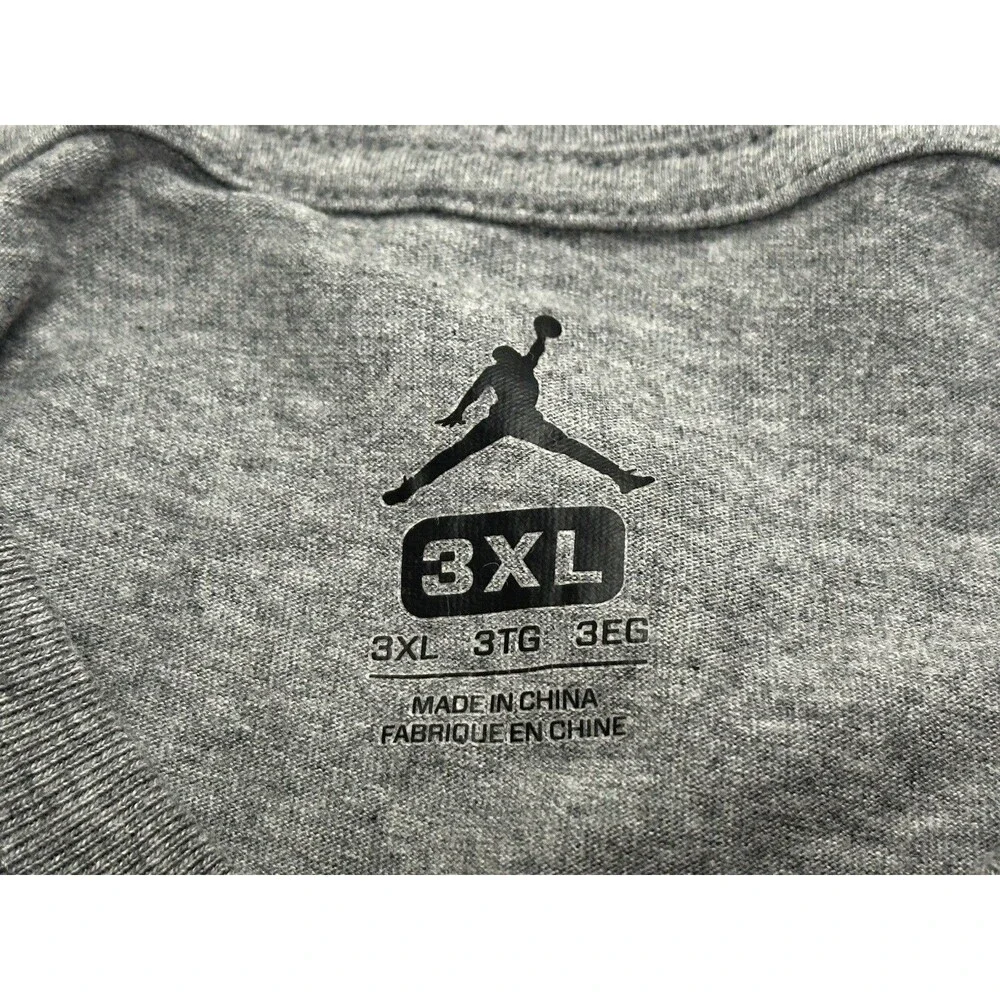 Men's Air Jordan 6 Times 3/4 Raglan T-Shirt Size 3XL Grey 862423-091